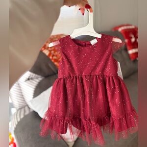Carter's Just One You® Baby Girls' Glitter Dress - Burgundy- Girls 9 months